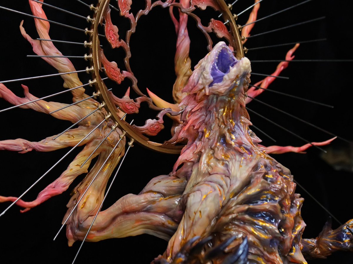 地啼龍アンイシュワルダ 原型:Arsene（me） 塗装:@maotou33 全高50cm