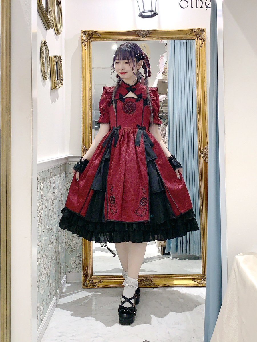 ❣️再入荷❣️ 🐼牡丹刺繍チャイナワンピース🐼 Color♥白、ミント