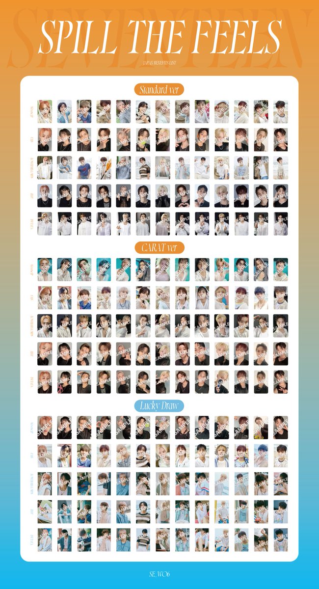 セブチ SEVENTEEN SPILL THE FEELS 店舗特典 トレカ 一覧 交換