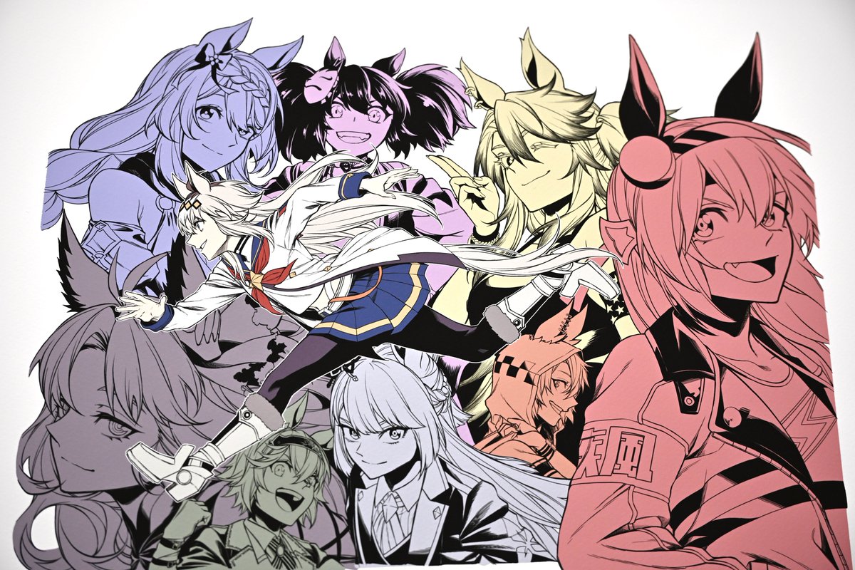 ヤングジャンプ42号のウマ娘企画にて シンデレラグレイの複製原画に