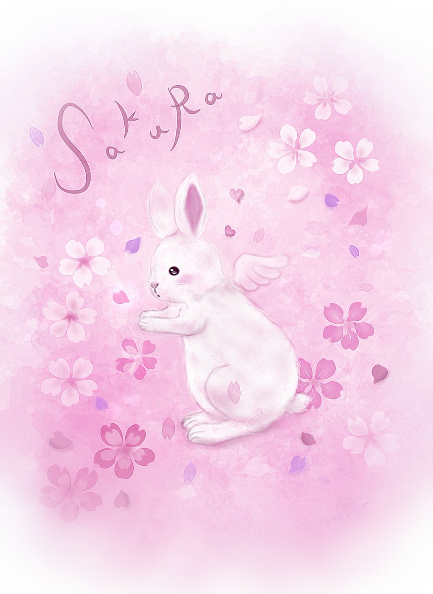 桜の香り 』を描きました#イラスト #うさぎ #桜 」|🐰うサぽたみ