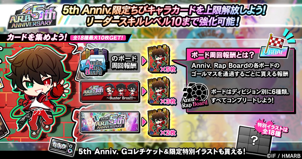 上限解放できる💡 SRカード【5th あにばーさりー】登場 ＼ 10枚集めて