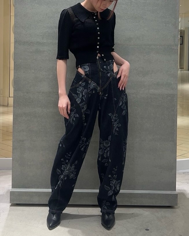 JEANS ROSE fetico DENIM サイズ1 HIGH-WEST