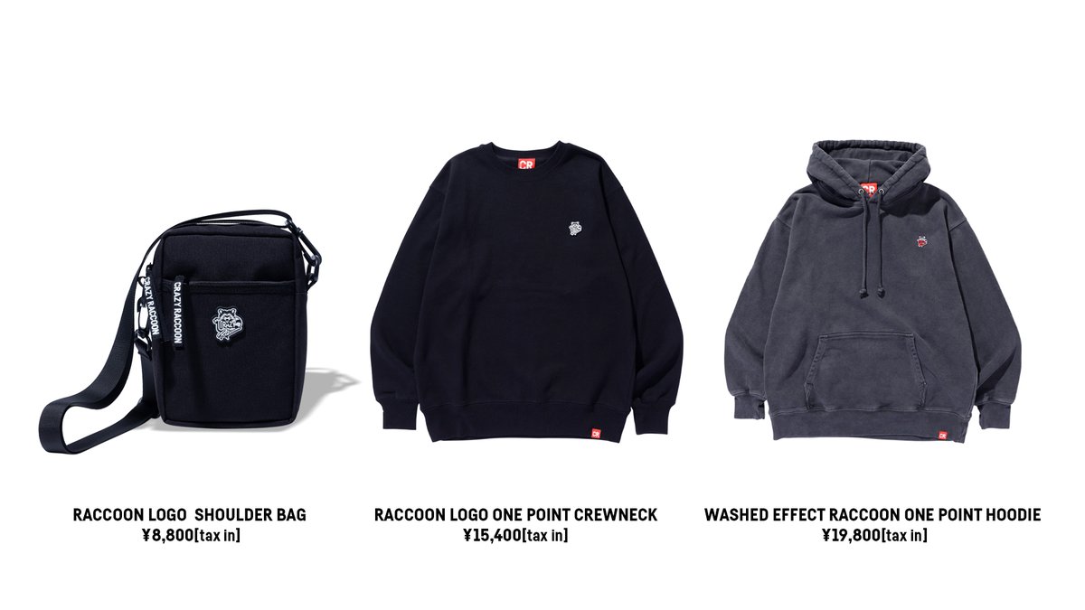 CRAZY RACCOON ONLINE STORE】 ・RACCOON LOGO ONE POINT CREWNECK