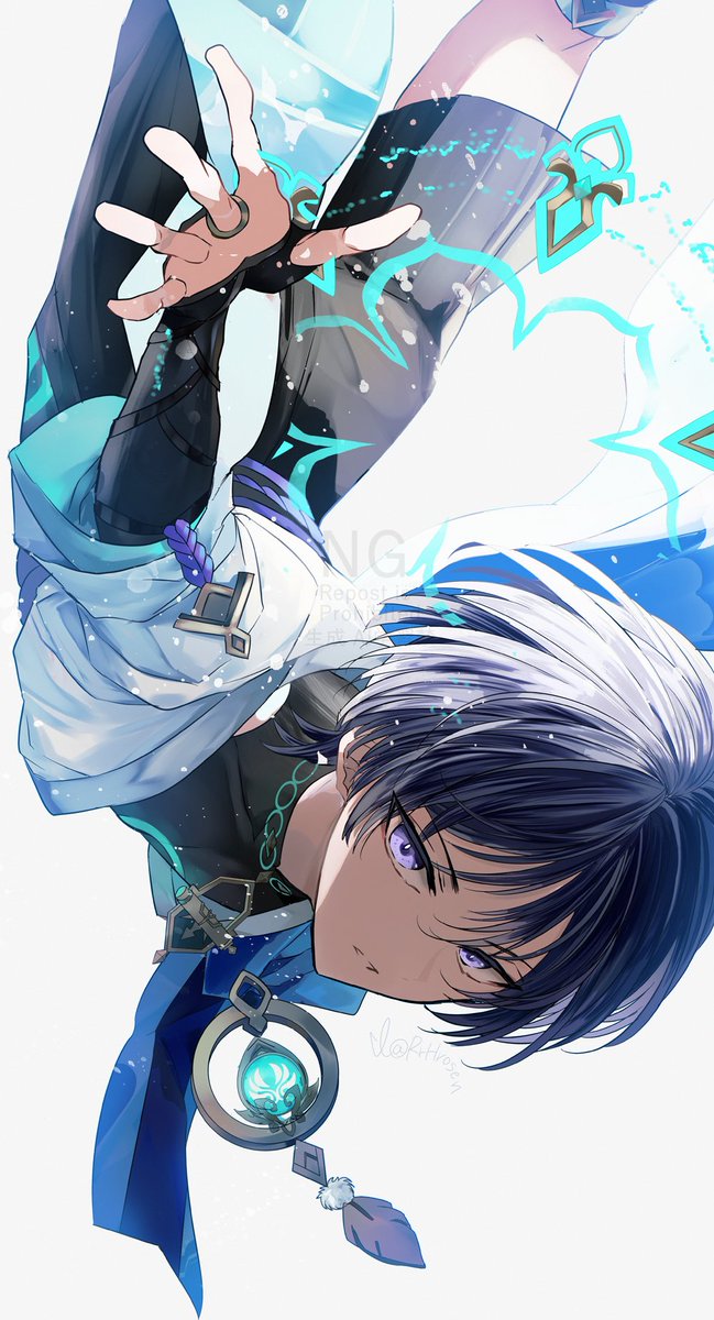 スカラマシュ(原神) ,放浪者 「#wanderer #放浪者 #原神 」|Iのイラスト