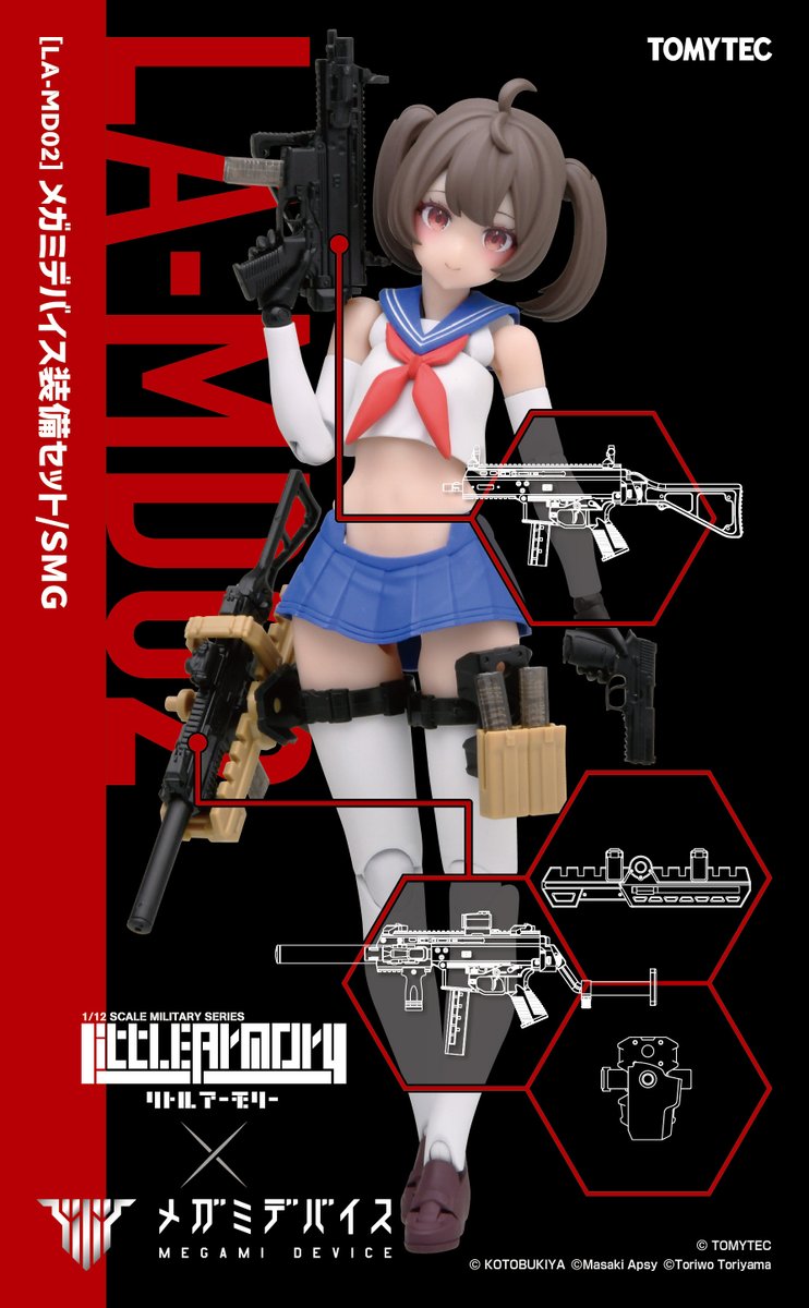 リトルアーモリー 新製品】 メガミデバイス装備セット／SMG 9月発売