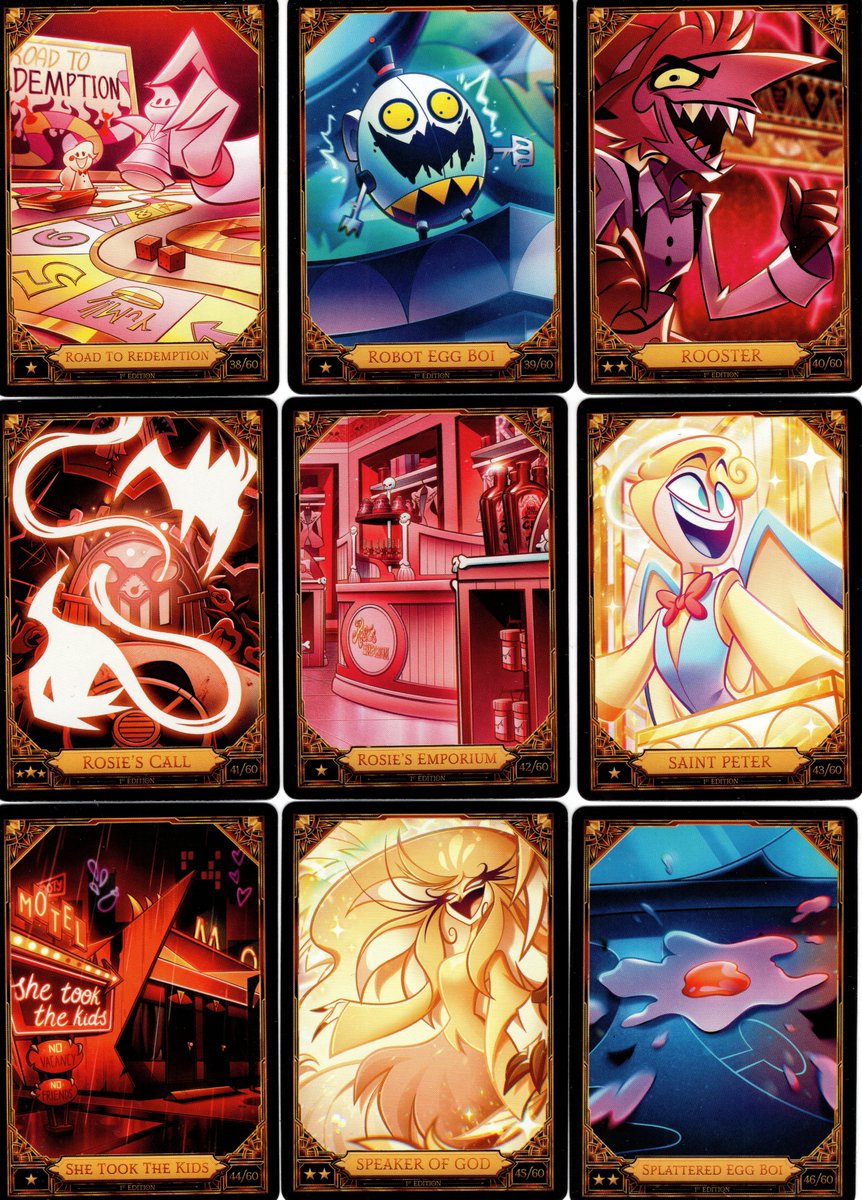 Hazbin Hotel Season 2 cards scanned (missing 28/60 and all secret