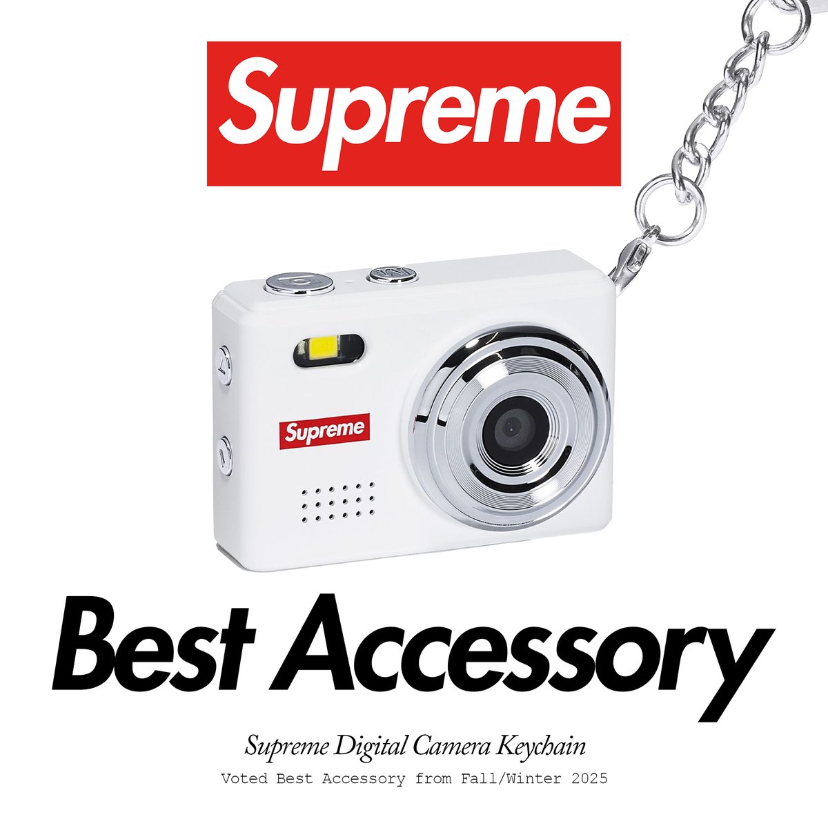 The Supreme Digital Camera Keychain was voted Best Accessory from
