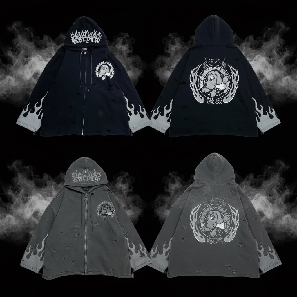 火の輪 蹴威パーカー」 KRY原宿竹下通り店 🖤🦴好評販売中