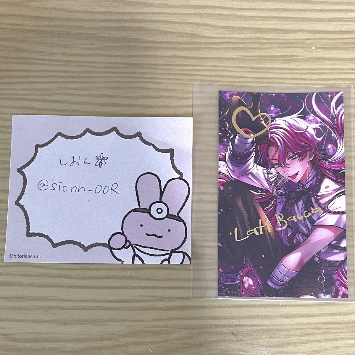 あくねこ バレンタイントレカ風カード レア 箔押し ベリアン あくねこ