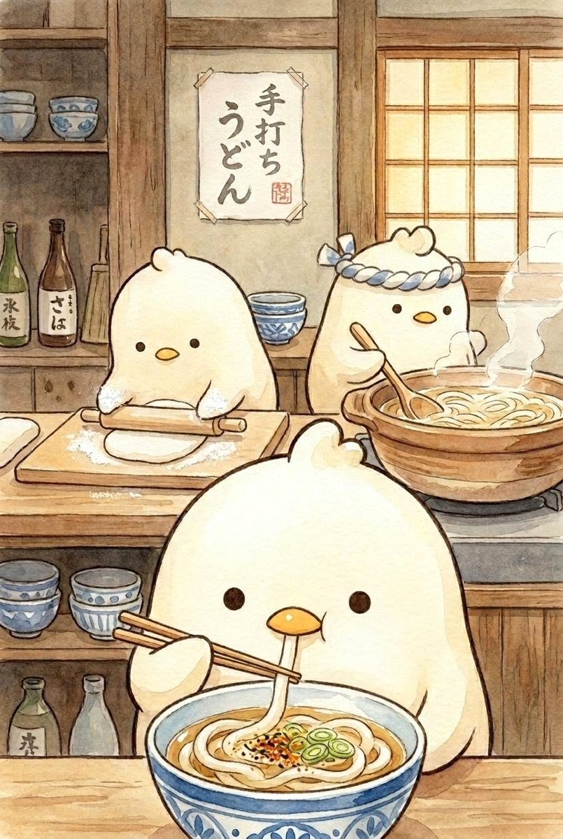 うどん美味しそう。 汁は色からして関西風に見えますね。（関東は醤油