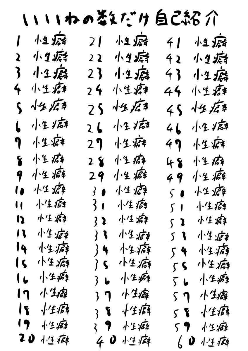 いいねの数だけ自己紹介する 便乗しとく