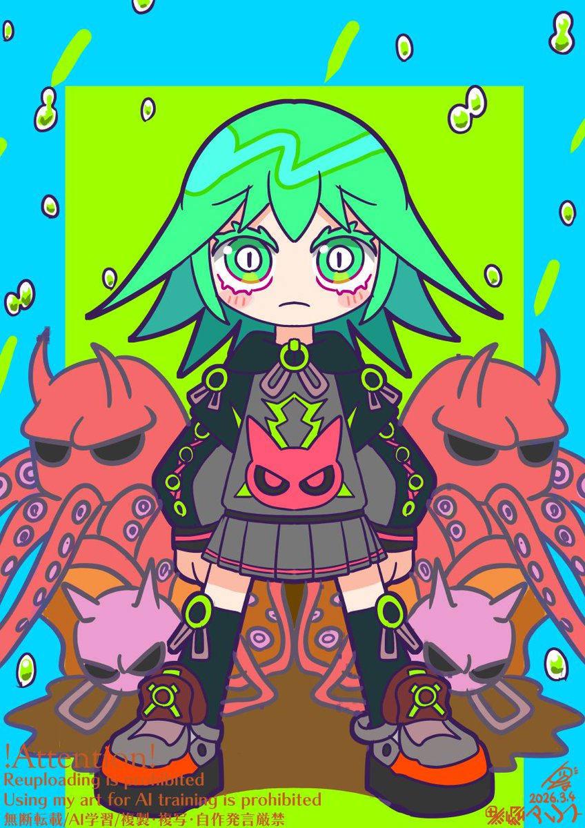 こんアリス❗🐰🍀 イラスト描いたよ～ 「エックス」（オリジナル