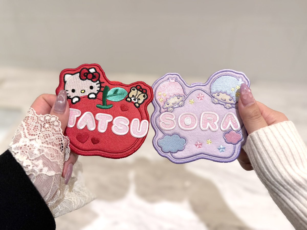 サンリオのワッペン作ってきたよ📛💟 でもねAがなかった；；逆さまにし