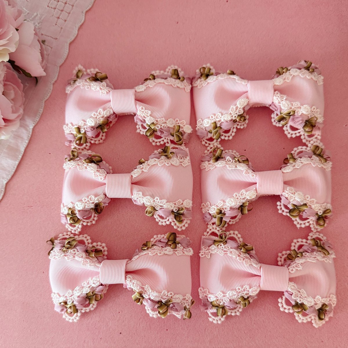 春限定色🌸】 ロココリボンクリップ・ミニョン （サクラピンク） お