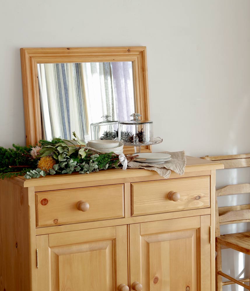 P&C Online Shop ペニーワイズオリジナル家具/パイン材ミラー(Sサイズ