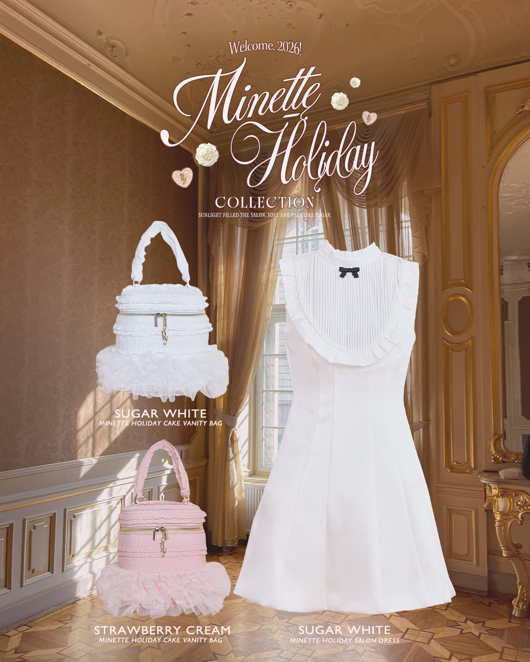 MINETTE HOLIDAY CAKE VANITY BAG【残りわずか】