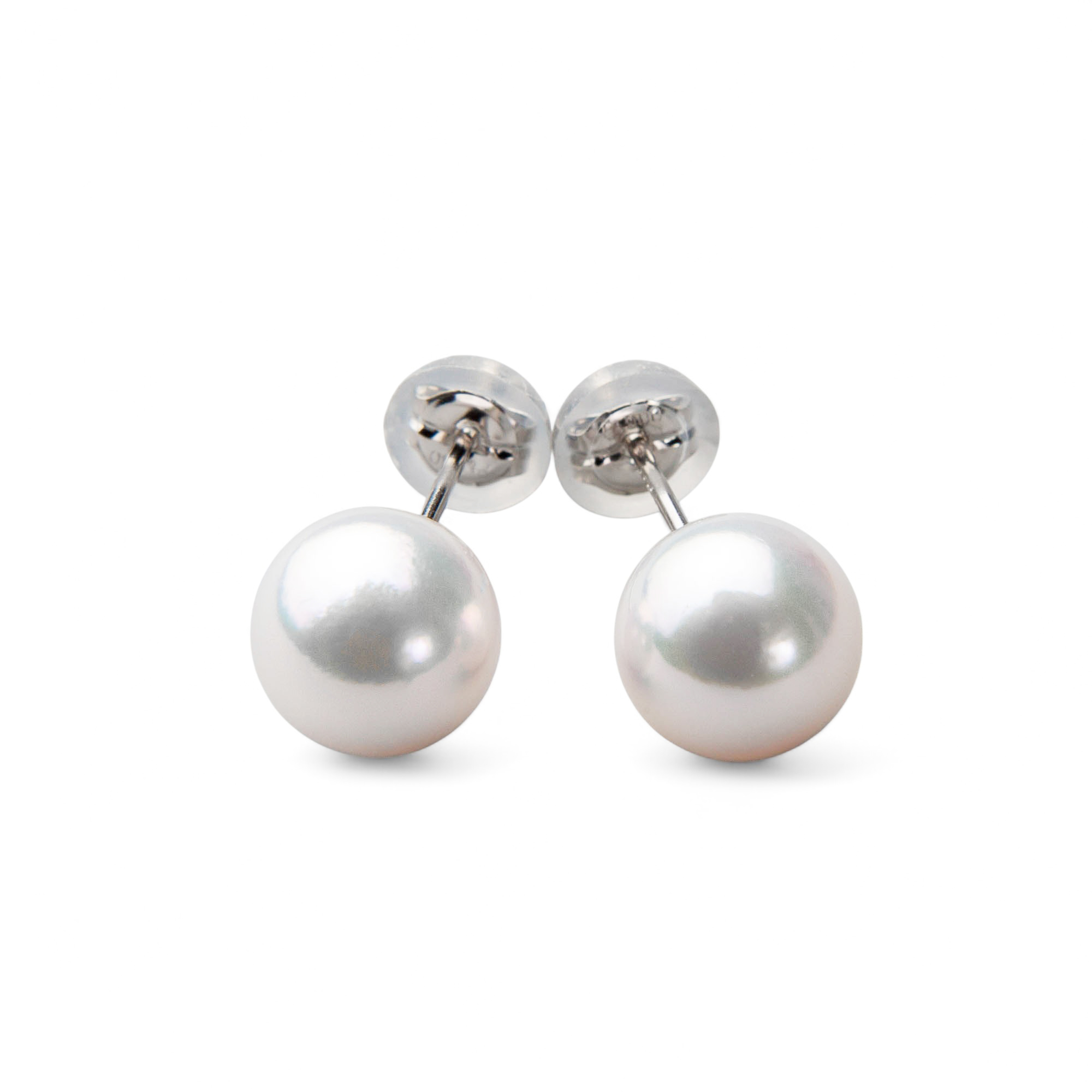 オーロラ花珠真珠 ピアス7.5-8.0mm K18YG | 花珠真珠ピアス・イヤリング