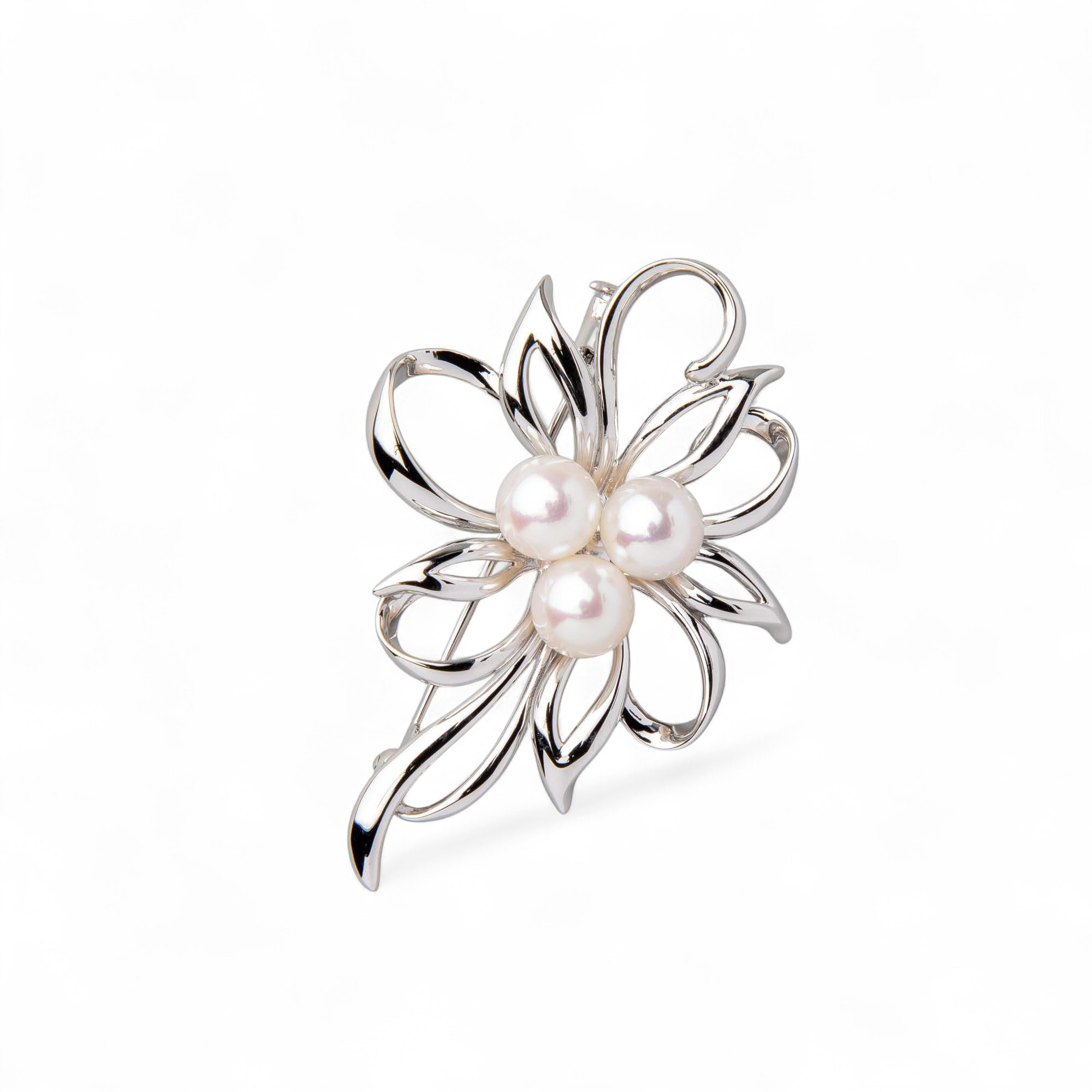 アンティークリボン】ベビーパール・マルカジットミル打ちブローチ