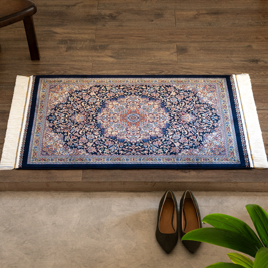 ペルシャ絨毯（機械＆手織り） バンブーシルク ラグサイズ (100×150cm