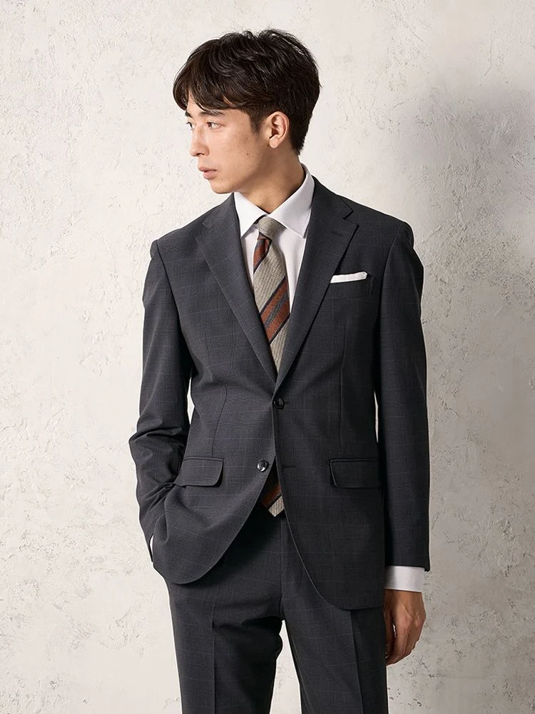 上下洗える】2つボタンスーツ【クラシコ】無地 ネイビー | P.S.FA公式通販