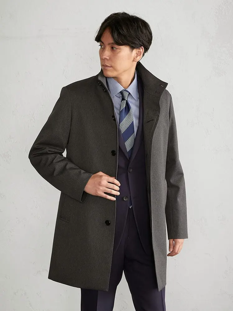 スタンドカラーコート カルゼ グレー | P.S.FA公式通販