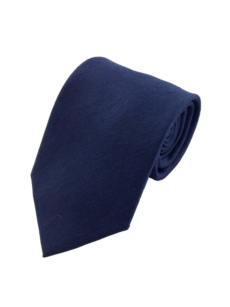 ネイビー コットンミックスタイ ソリッド ブラウン/ネイビー | P.S.FA