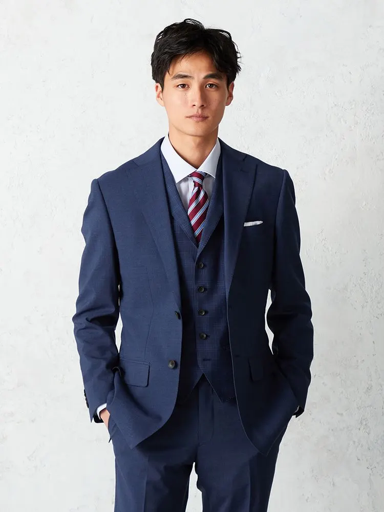 パンツウォッシャブル】衿付きセパレートベスト スリーピーススーツ