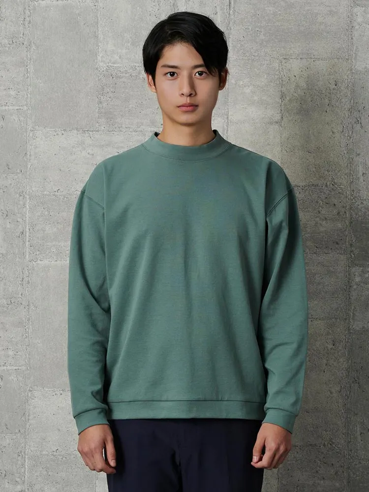 グリーン ポンチ モックネック ロンT ブラウン/グリーン | P.S.FA公式通販