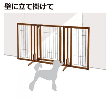 木製 おくだけ ドア付ペットゲート H ブラウン レギュラー: 200｜業務