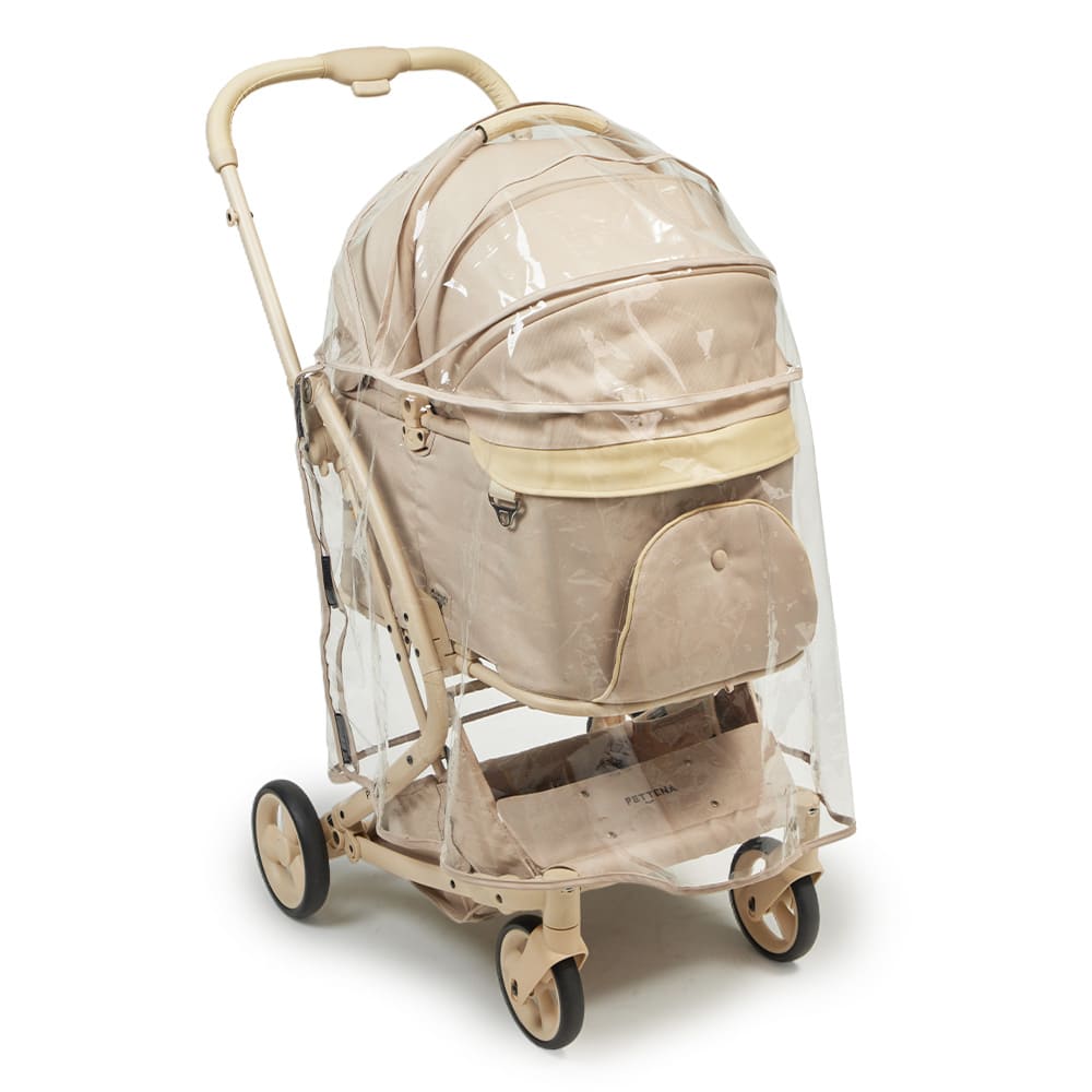 ペットカート用全面防水レインカバー｜高透明で視界良好・通気穴で蒸れ防止