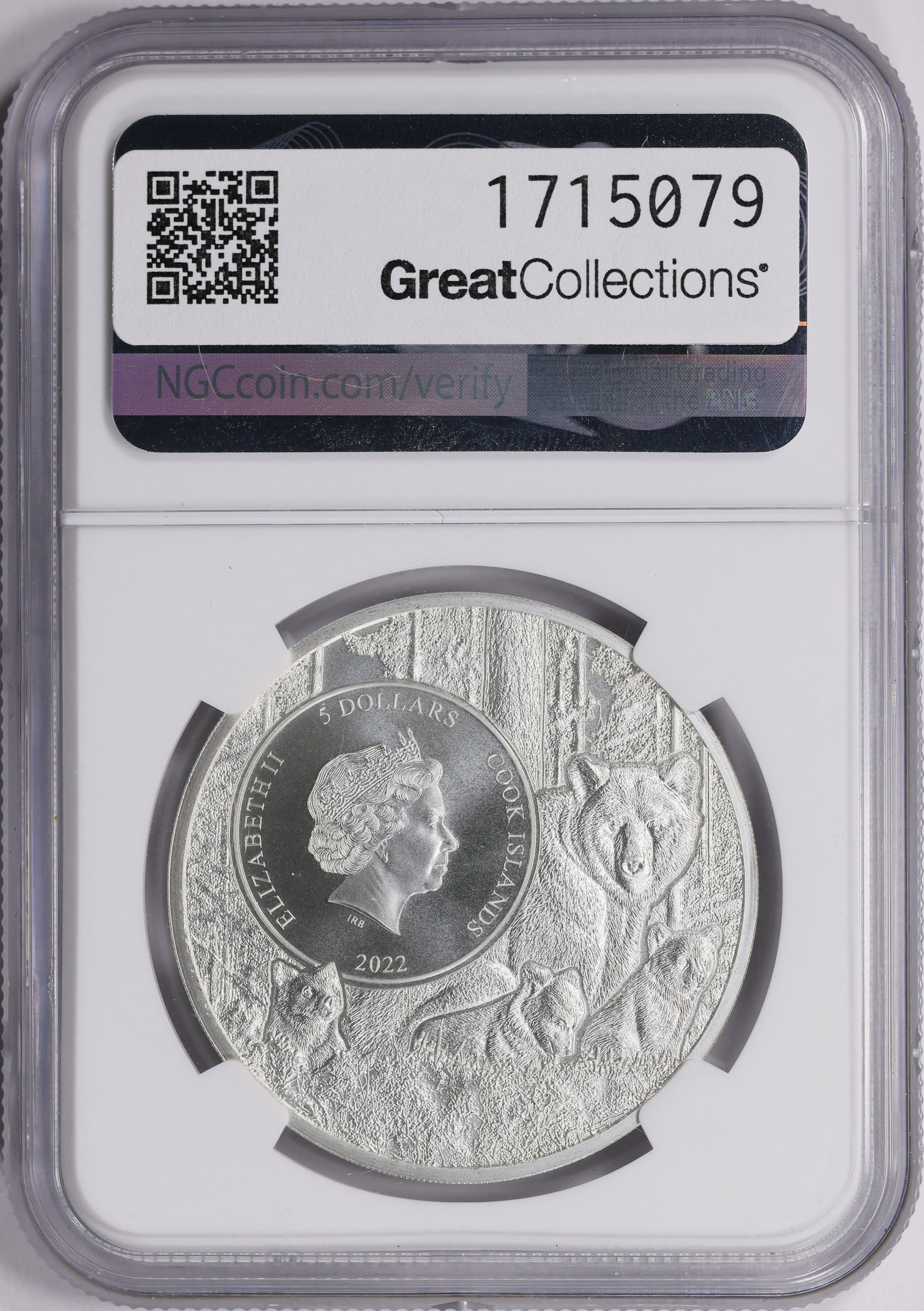 Cook Islands 2022 Colorized Silver $5 U.S. State Animal Series