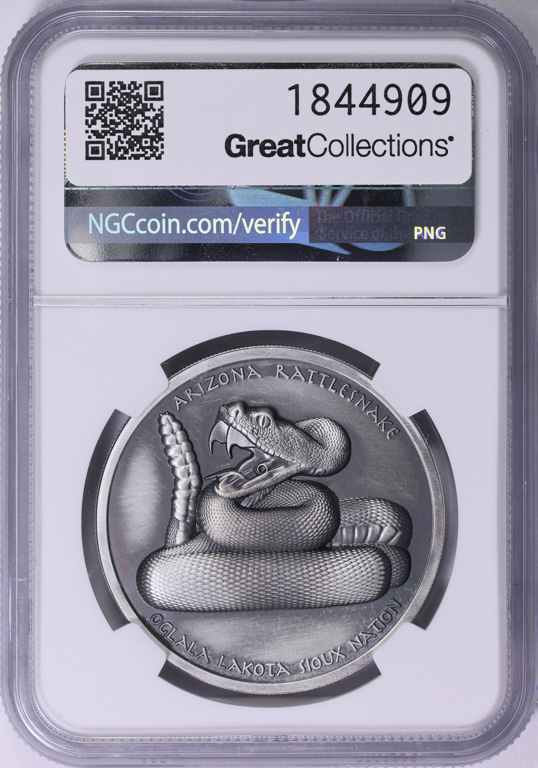 2022 Oglala Lakota Sioux Nation Silver Dollar Geronimo - Rattle