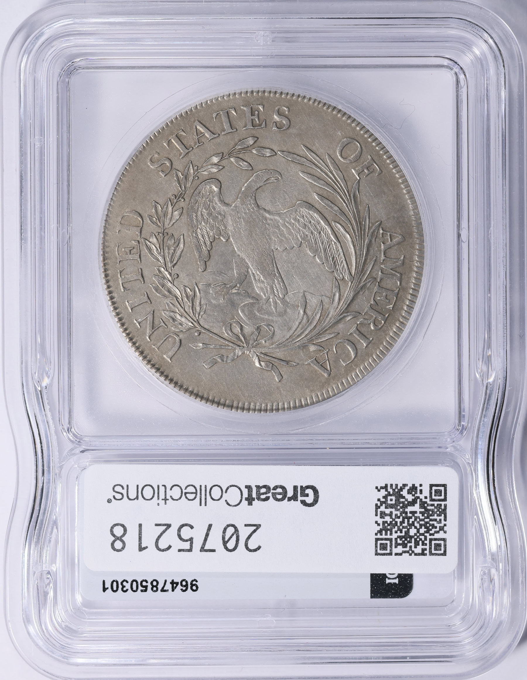 1797 Draped Bust Silver Dollar 10x6 Stars ICG AU-58 Details (Item