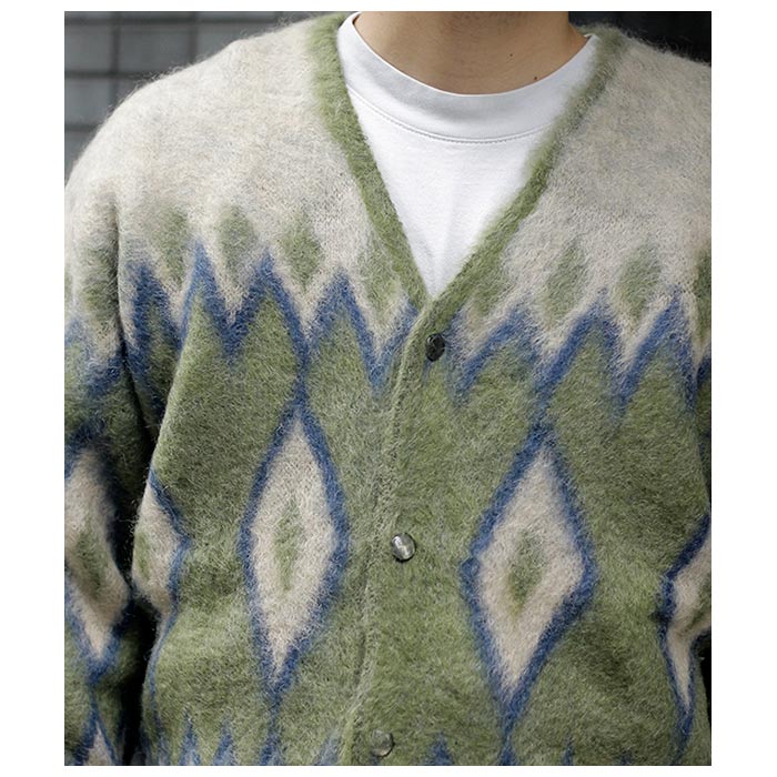 ニードルズ NEEDLES ダイヤモンド モヘア カーディガン Mohair