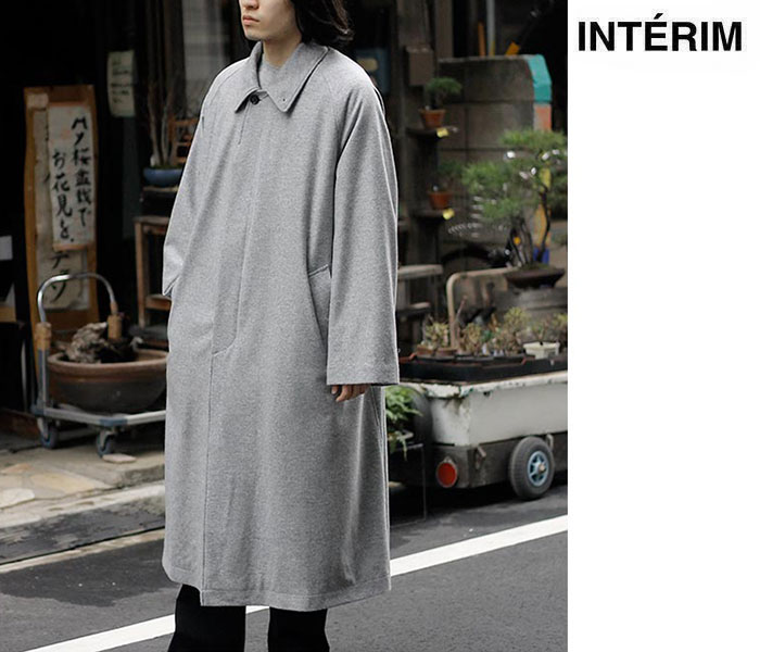 インテリム INTERIM カシミヤ ドレープ ハイパービッグ ベルテッド