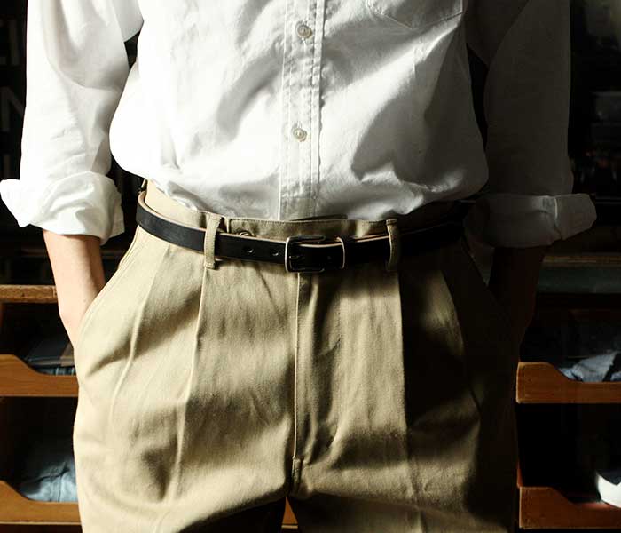 インテリム INTERIM 25mmオーク バーク レザー ベルト 25mm OAK BARK