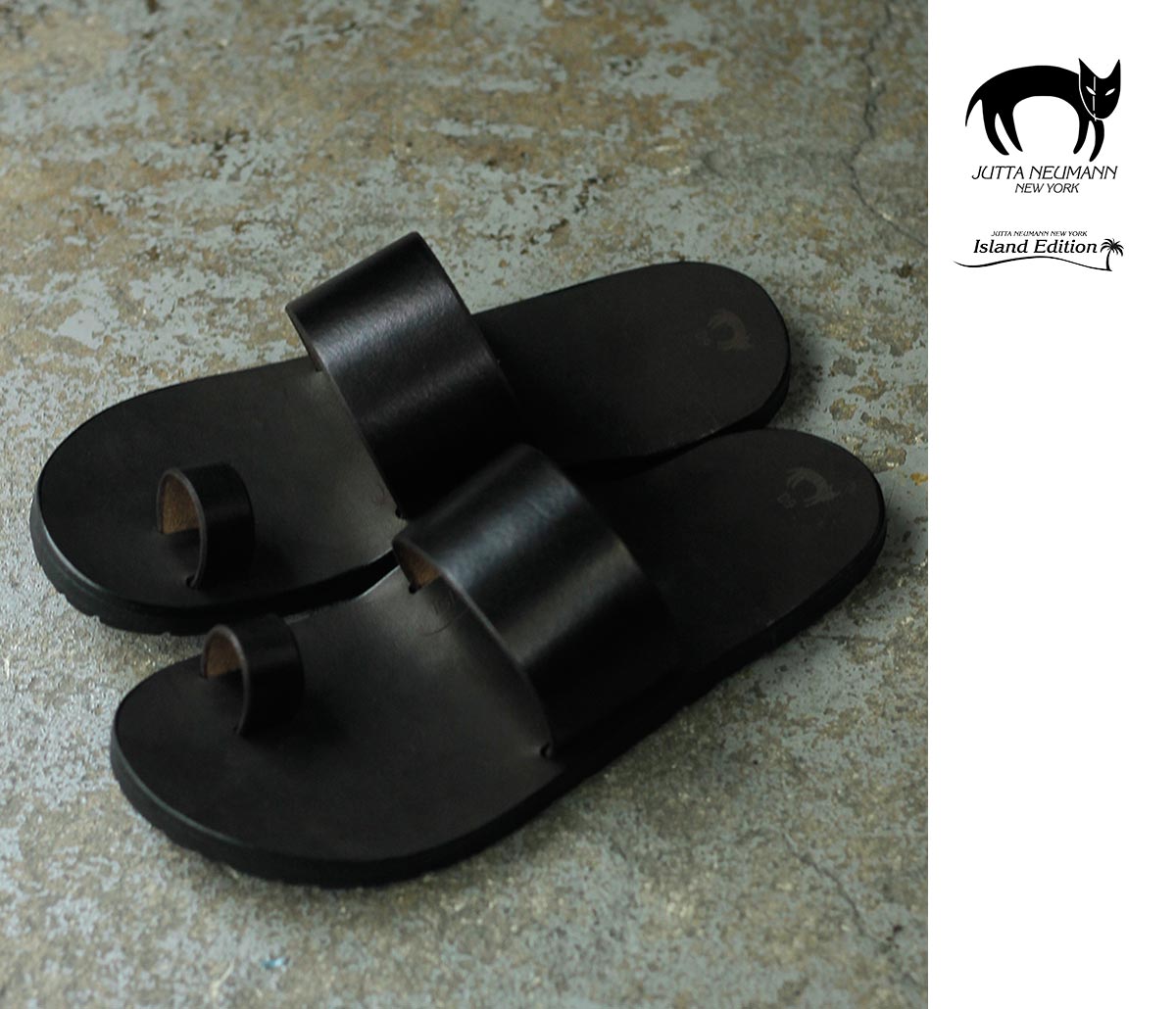ユッタニューマン JUTTA NEUMANN カイコス レザーサンダル ブラック