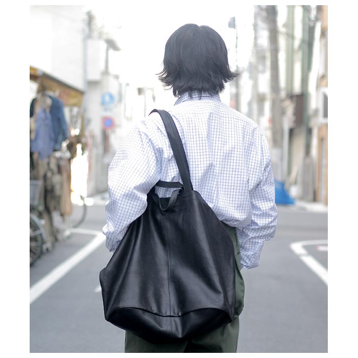 モルフェ Morphee ゴートレザー XXラージ ビッグトート ブラック XXL