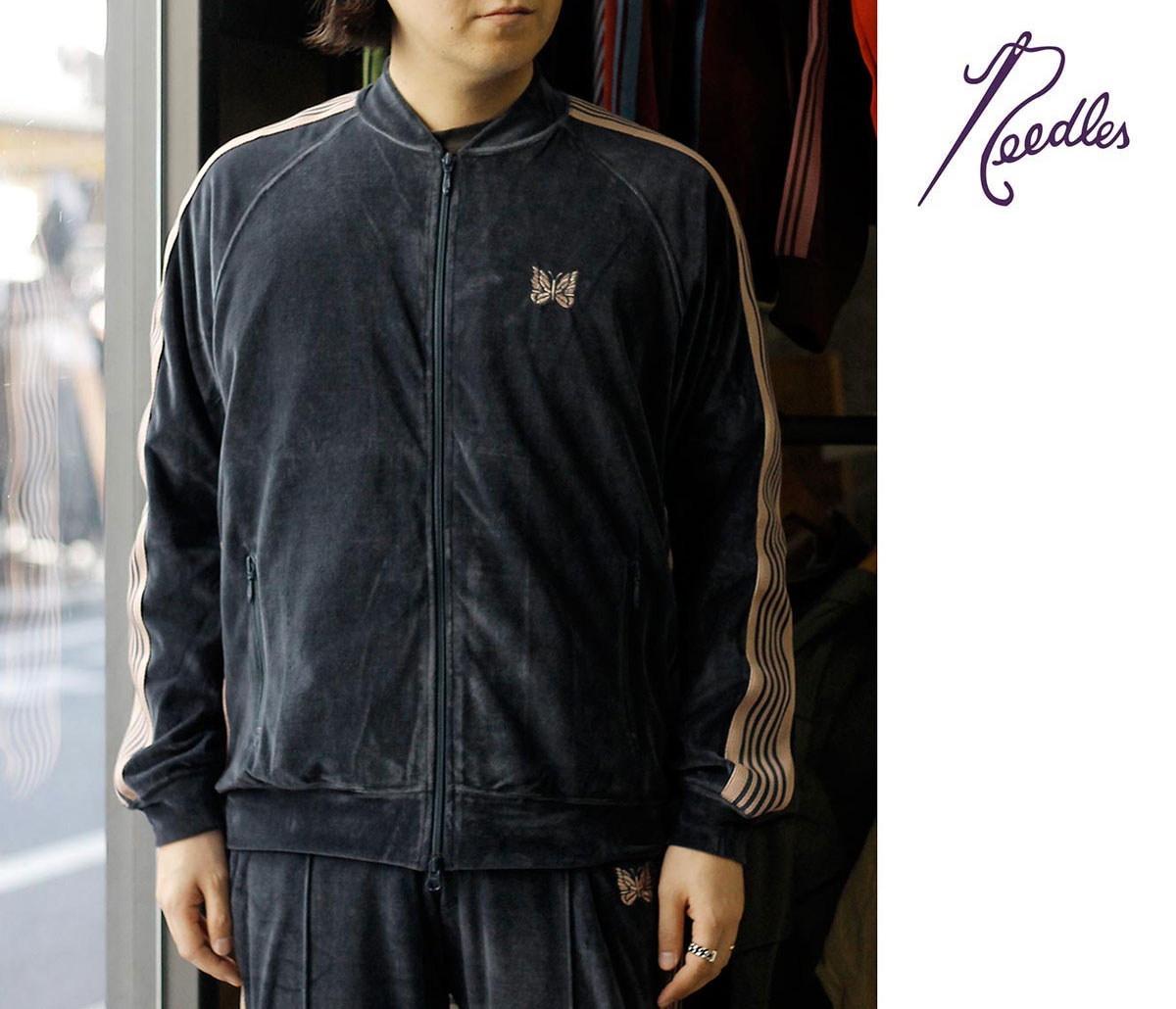 ニードルズ NEEDLES ベロア リブカラー トラックジャケット Rib Collar