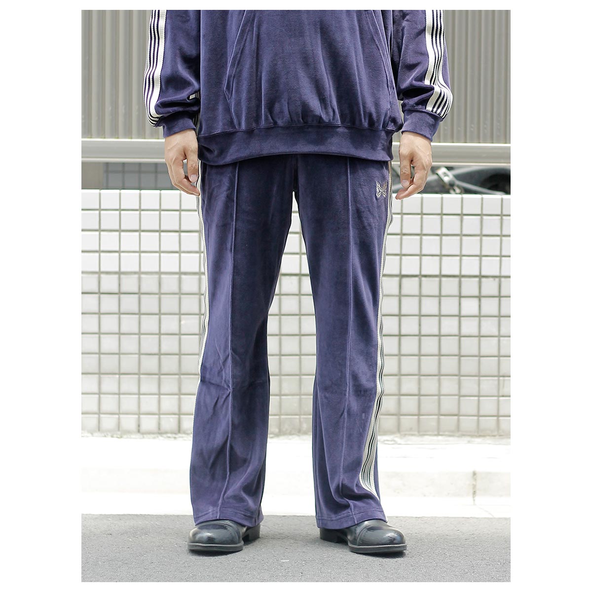 ニードルズ NEEDLES ベロア ブーツカット トラックパンツ Boot-Cut