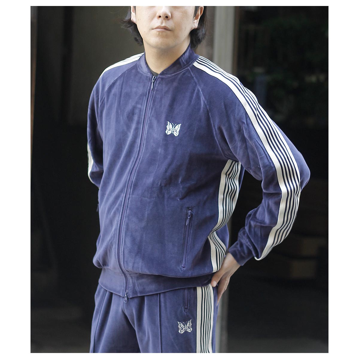 50%OFF セール ニードルズ NEEDLES ベロア リブカラー トラック