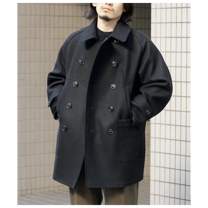 サルト SARTO ウール/カシミヤ ヘビーメルトン ピーコート HEAVY WOOL