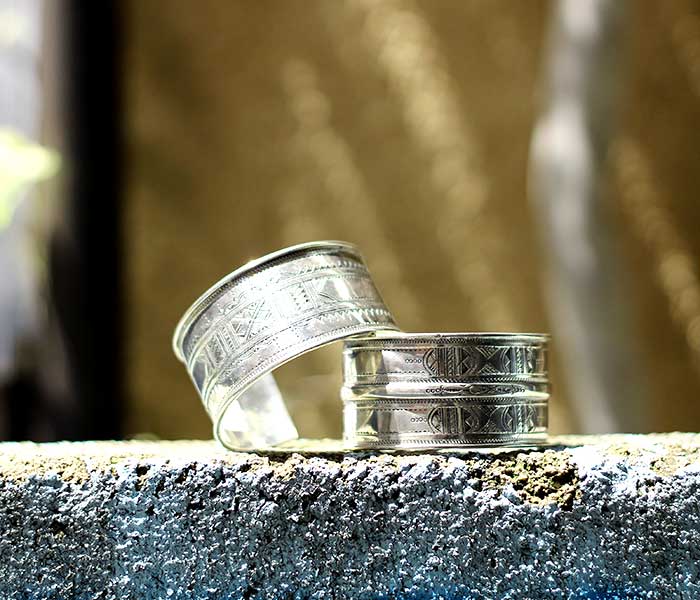 着画あり 激レア オールドストック トゥアレグ族 ワイドバングル 楽天