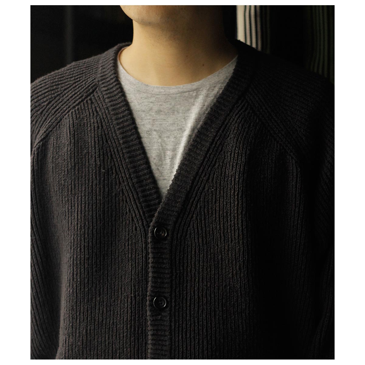 オーベルジュ AUBERGE シルク Vネック カーディガン 