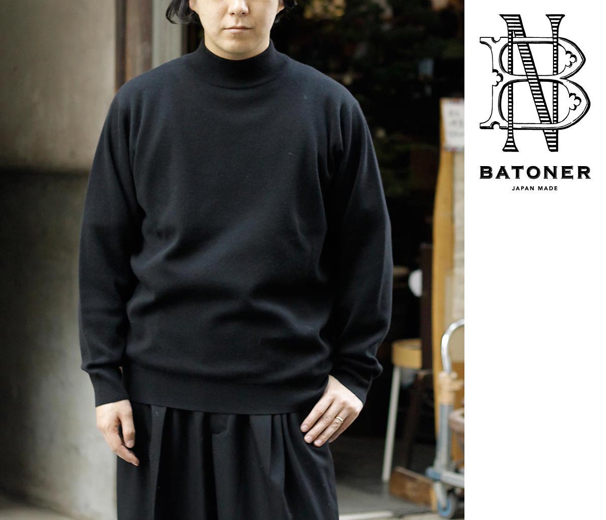 バトナー BATONER サンシャイン カシミヤ モックネック SUNSHINE