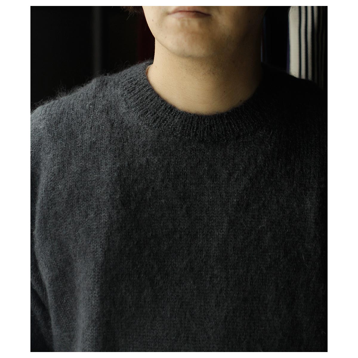 バトナー BATONER ピュア モヘヤ クルーネック PURE MOHAIR CREW NECK