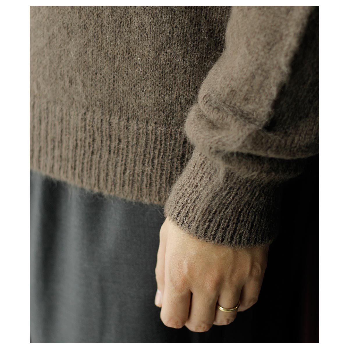 バトナー BATONER ピュア モヘヤ クルーネック PURE MOHAIR CREW NECK