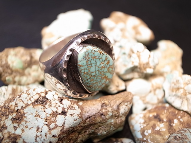 純銀 ナンバー8ハイグレードナチュラルターコイズリング