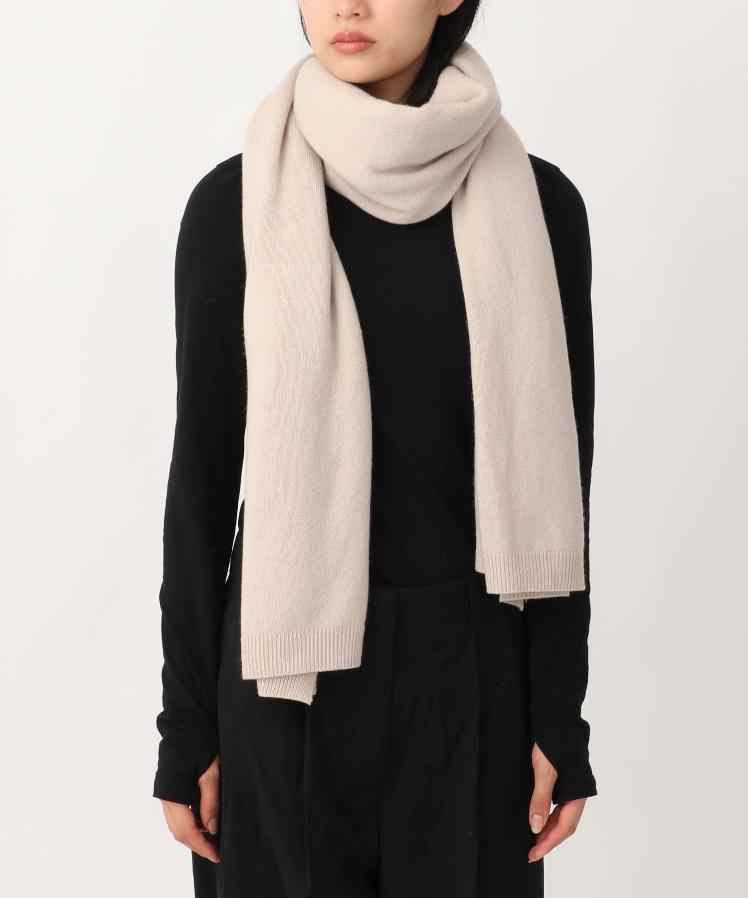 ミドルゲージ カシミヤニット ストール|ファッショングッズ|PIMENTÉ-ピ